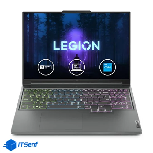 لپ تاپ 16 اینچی لنوو مدل Legion5 Slim/i7-13700H/64GB/2TB SSD/8GB-RTX4060/Grey کاستوم شده - Legion Slim 5 16IRH8|